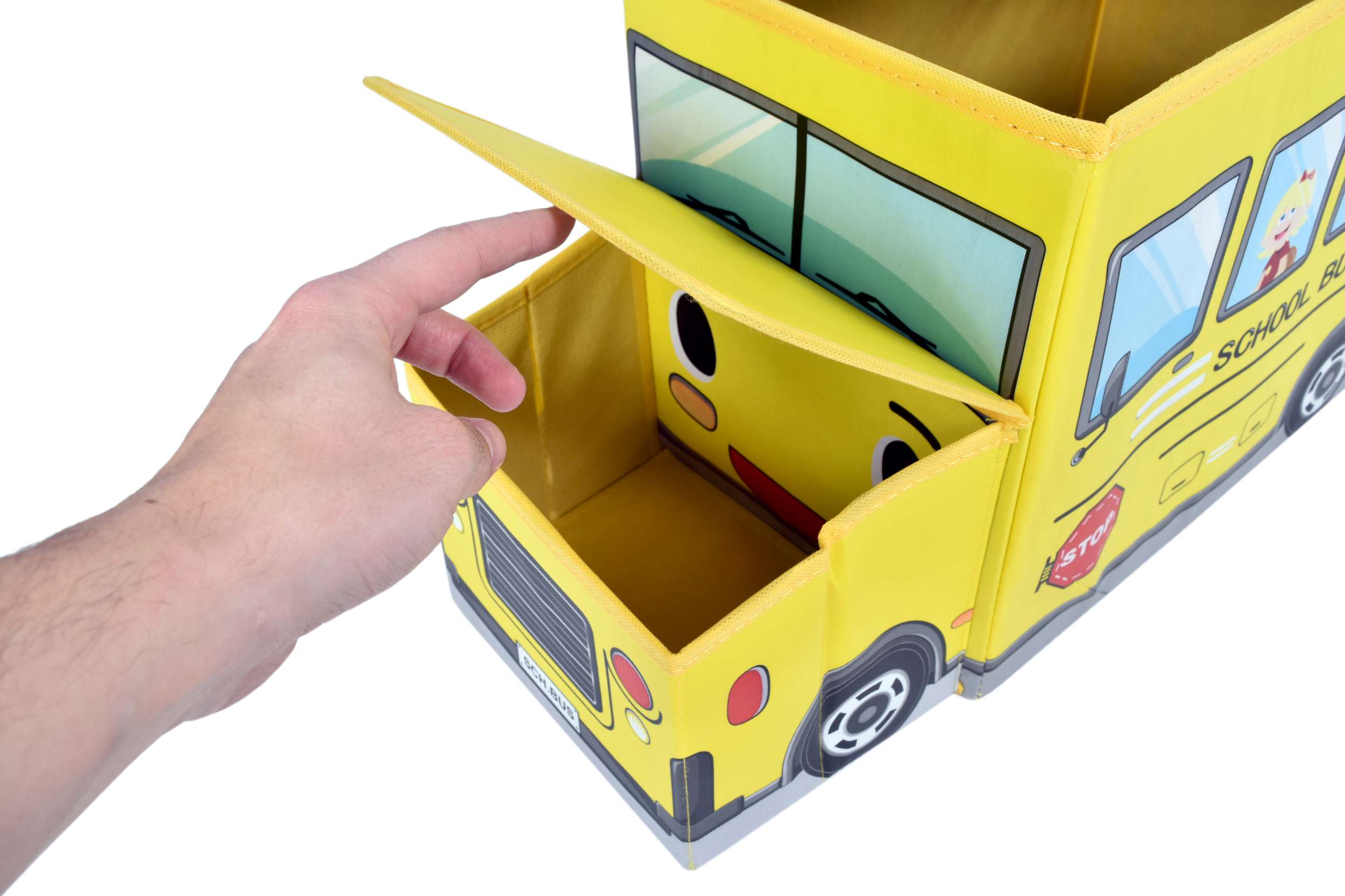 Pufa pojemnik  Żółty Autobus