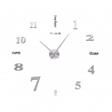 Zegar ścienny Diy Thot 65 - 120 cm - srebrny 3D
