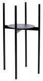 Kwietnik metalowy loftowy czarny TORRE 70 cm