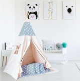 Namiot Tipi dla dzieci niebieski w gwiazdki